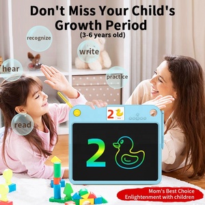 Multifuncional educativo bebé doble pantalla plástico lectura escritura tableta inglés ordenador juguete máquina <span class=keywords><strong>de</strong></span> aprendizaje para chico - Product Image 4