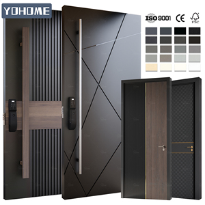 <span class=keywords><strong>Porte</strong></span> <span class=keywords><strong>d</strong></span>'<span class=keywords><strong>entrée</strong></span> principale en aluminium gris-noir à rupture de pont thermique pour climat froid du Canada, fenêtre et <span class=keywords><strong>porte</strong></span> en aluminium à rupture de pont thermique de sécurité - Product Image 4
