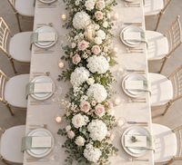 Y-035 Luxe Blush White Sage Green Fleurs artificielles pour mariage, centre de table, arrangement floral pour la cérémonie et la réception