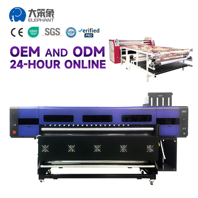 With Best Brand High Efficiency Sublimation Printer for Fabric 1.9m Width with 4 Printheads