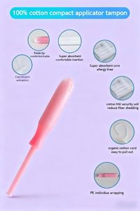 Tampons en coton biologique Sport Active pour femmes, ergonomiques, antidérapants, confortables, mini-tampons, super absorbants, hygiène féminine - Product Image 5