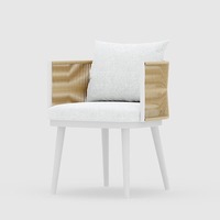 Ensemble de table et chaises de jardin en métal, mobilier de jardin, ensemble de table de repas d'extérieur, chaise de repas d'extérieur en corde, ensemble de table de repas de patio en aluminium