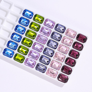 Cristales de Fantasía de Alta Calidad K9 en Forma Octogonal/Rectangular con Punta Trasera para Decoración de Uñas - Product Image 1