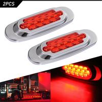 Feux de position latéraux 16 LED DC12V-24V, clignotants rouges pour camions et bus Peterbilt, MACK, International, Freightliner