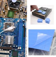 Plaquettes thermiques GPU en silicone, plaquette thermique CPU, plaque de refroidissement conductrice, conduction thermique pour GPU, CPU, SSD, dissipateur thermique, LED, puce IC, moteur