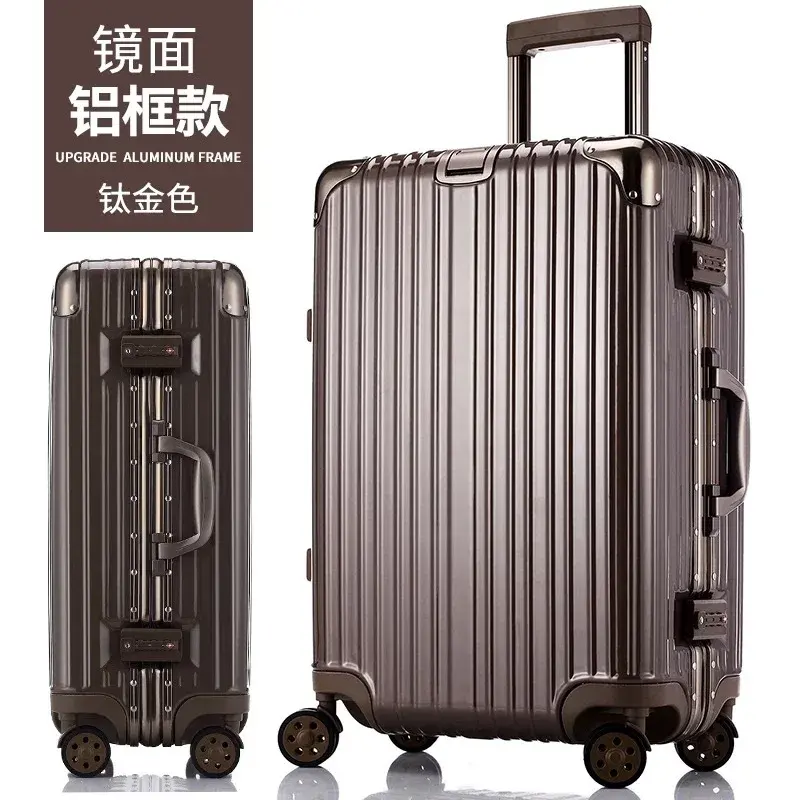 Seyahat bagaj Spinner tekerlekler ile bavul sert yan bagaj taşımak hafif şifre