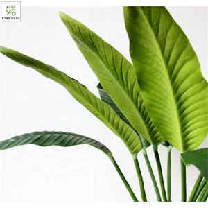 Vente chaude Feuilles artificielles en PU d'oiseau de paradis Toucher réaliste Feuillage pour la maison Hôtel Mariage Fête Décoration tropicale - Product Image 2