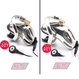 Erkek gömme paslanmaz çelik bekaret kilidi bekaret cihazı elektrik çarpması kuş kafesi - Product Image 6