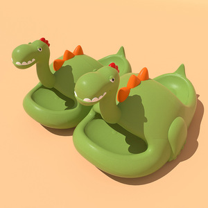 Sandales d'intérieur et d'extérieur pour hommes, motif dinosaure mignon, confortables, à bout rond, tendance mode, avec semelle extérieure en EVA, amusantes pour l'été - Product Image 1