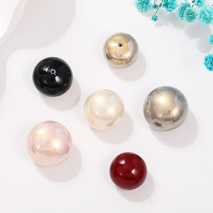 Perles ovales imitation nacre, à trou unique, en résine plastique, pour la fabrication de boucles d'oreilles, matériel d'accessoires de bijoux DIY - Product Image 1