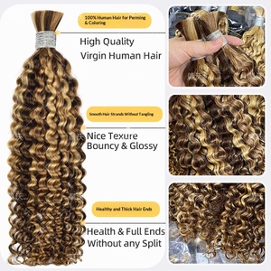 Clip in Human Hair Extension Remy Deep Wave Curly Wavy Natural European American Full Head Permable Hair <b>Wig</b> - Product Image 4