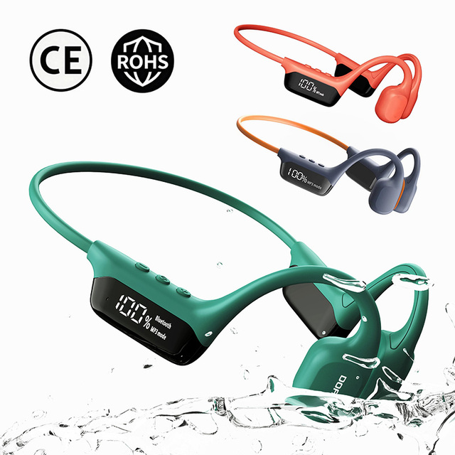 Colorful S10 Wireless Bone Conduction Headphones for Swimming Surfing Diving IPX8 Waterproof 32GB MP3 Player Bluetooth Headset