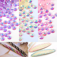 Yantuo 2mm-6mm Strass en résine AB effet gel, sac en vrac, à coller pour DIY et gobelets