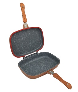 Utensilios de Cocina Antiadherentes de Aluminio Fundido Fáciles de Limpiar, Sartén <span class=keywords><strong>Doble</strong></span> de Cerámica de 28 cm, 32 cm y 36 cm - Product Image 1