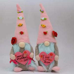 Nouvelle Figurine Créative de la Fête des Mères, Poupée <span class=keywords><strong>Sans</strong></span> <span class=keywords><strong>Visage</strong></span> en Forme de Cœur avec Chapeau Haut, Rudolph Debout, Modèle 0520, Vente en Gros Transfrontalière - Product Image 1