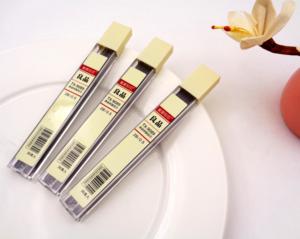 壊れない樹脂製 2B HB硬度 0.5mm/0.7mm 光沢ブラックレッド シャープペンシル芯 リフィル 12本セット - Product Image 2