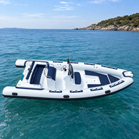 Bateau pneumatique RIB-680C en tissu PVC haute résistance, coque en V profond, bateau d'assistance pour la pêche