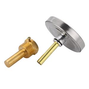 एचवीएसी के लिए स्टेनलेस स्टील केस औद्योगिक गर्म पानी बॉयलर हीटर पाइप तापमान गेज मैकेनिकल बायमेटल एनालॉग थर्मामीटर - Product Image 3