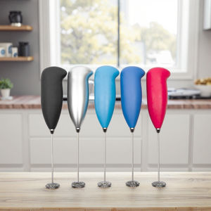 Пищевой мини-пенообразователь из нержавеющей стали с индивидуальным логотипом, ручной автоматический Электрический Пенообразователь для молока - Product Image 1