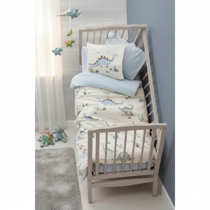 Juego de Ropa de Cama para Bebé Dinoro Azul 100% Algodón con Técnicas de Tejido y Patrón de Dibujos Animados por Cotton Box - Product Image 3