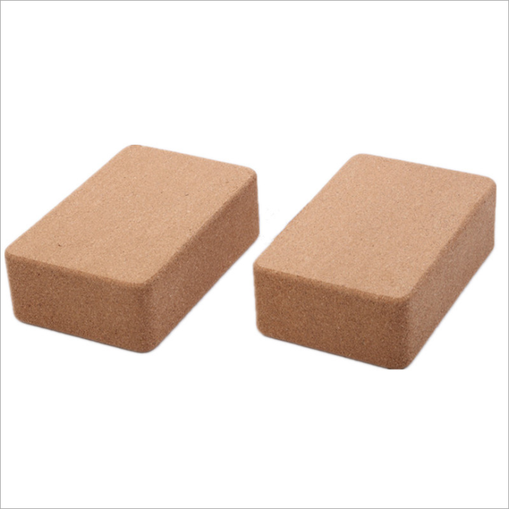 Экологически чистые блоки из натуральной переработанной пробки для йоги, набор блоков для гимнастики и йоги