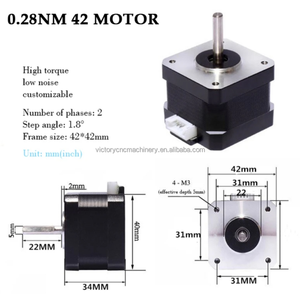 มอเตอร์สเต็ป2เฟส0.28Nm 42BYGH34 <span class=keywords><strong>NEMA</strong></span> <span class=keywords><strong>17</strong></span>มอเตอร์ไร้แปรงถ่าน DC <span class=keywords><strong>TB6600</strong></span>สเต็ปเปอร์มอเตอร์สำหรับเครื่องพิมพ์3D CNC - Product Image 2