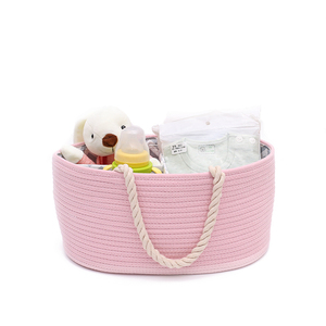<span class=keywords><strong>Amazon</strong></span> Venta caliente, almacenamiento <span class=keywords><strong>de</strong></span> vivero Bin coche organizador portátil <span class=keywords><strong>de</strong></span> cuerda <span class=keywords><strong>de</strong></span> algodón pañal organizador para bebés - Product Image 2