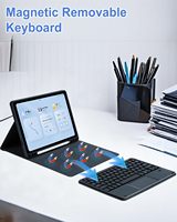Kitap Tarzı PU Deri Trackpad Işıklı Klavye Tablet Kılıfı Samsung Galaxy Tab A11 Plus X230 X236 11 İnç Folio Kapak