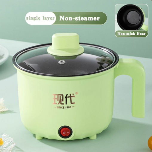 Vert/18 cm Pot simple avec intérieur antiadhésif