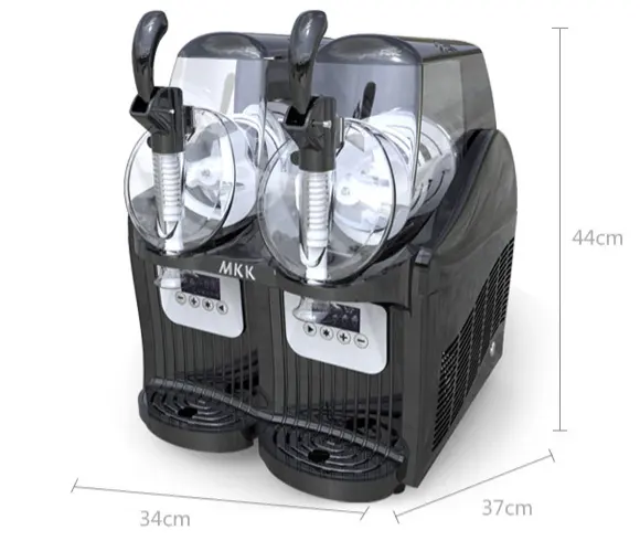 Máquina de bebida congelada con dos tanques, máquina para hacer granizados y margaritas de 4L, de pequeña capacidad