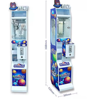 Banana Land Animation Mini Machine à griffes, jeu d'adresse à monnayeur, avec petits jouets, prix d'arcade, poupées et bonbons