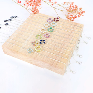 Bracelet en pierre <span class=keywords><strong>de</strong></span> <span class=keywords><strong>naissance</strong></span> personnalisé plaqué or, grenat naturel, améthyste, aigue-marine, mois <span class=keywords><strong>de</strong></span> <span class=keywords><strong>naissance</strong></span>, bracelet en pierres précieuses, bijoux - Product Image 3