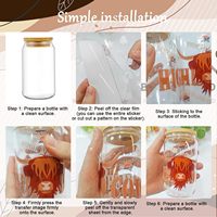 Individuelle Oster-UVDTF-Becherummantelungen für 16 oz Glasbecher Hasen-Ei-Aufkleber für Tassen Wasserfeste Abziehbilder DIY-Basteleien