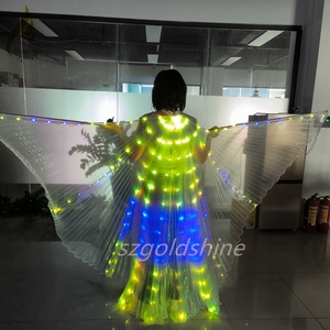 Offre Spéciale GoldShine Ailes de danse orientale pour adultes Ailes lumineuses à LED multifonctionnelles avec télécommande pour décorations de fête - Product Image 3