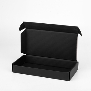 Empresa de embalaje de papel de Shenzhen suministra CAJA DE CORREO corrugado caja de correo de envío negra impresa personalizada - Product Image 5
