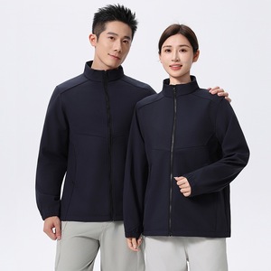 Autumn Winter Warm Fleece Stand Collar Softshell <b>Jacket</b> Unisex Windproof Outdoor Workwear Outerwear - Product Image 1