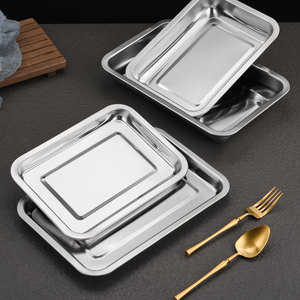 Bandeja de Acero Inoxidable de Alta Calidad, Bandeja para Hornear Profunda de 5 <span class=keywords><strong>cm</strong></span>, Bandeja para Servir Comida en Restaurantes, Bufés y Catering - Product Image 3