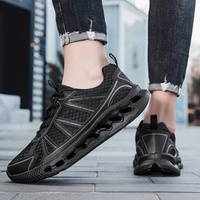 Chaussures de course sportives légères et respirantes pour hommes, semelle extérieure en caoutchouc, tige en microfibre, à lacets, grandes tailles 39-46