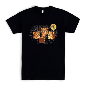 T-shirt Campfire Tales en coton noir, unisexe, taille adulte M, coupe moyenne, vêtements décontractés - Product Image 2