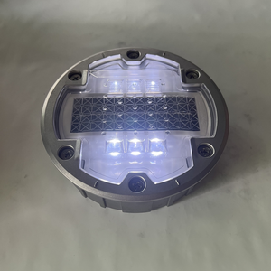 एल्यूमीनियम 150 मिमी सोलर रोड स्टड में 6 सफेद ढक्कन के साथ एलईडी लाइट कैट आंखों की रोशनी में 6 सफेद लिड्स - Product Image 2