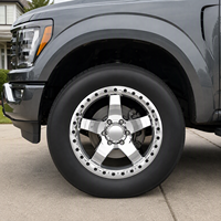 Jantes forgées chromées à déport profond avec boulons beadlock noirs, style DUB à 5 branches, pour camions de luxe, vente en gros