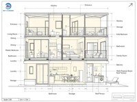Maison préfabriquée modulaire à trois étages, villa de luxe, maison mobile préfabriquée avec aménagement intérieur complet