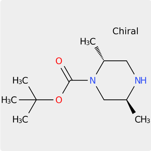 (2R5S)-tert-บิวทิล 2,5-ไดเมทิลพิเพอราซีน-1-คาร์บอกซิเลต วัตถุดิบสังเคราะห์อินทรีย์ สารอินเตอร์เมดิเอท ความบริสุทธิ์ 98% CAS 309915-46-6 - Product Image 1