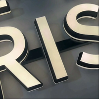 Lettres en relief 3D en acrylique GFACE avec éclairage LED, éclairées de devant/dedans, double face, étanches IP65, signalétique murale extérieure pour bar/centre commercial/maison