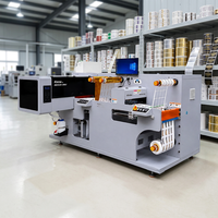 Imprimante d'étiquettes UV industrielle, imprimante numérique CMYK+W+Film métallique or argent, machine d'impression Flex BOPP, découpeuse, plastifieuse