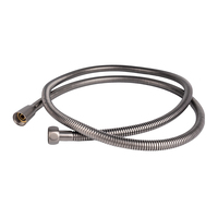 Tuyau de douche moderne gris anthracite à double verrouillage, flexible, anti-pli, durable, pour alimentation en eau de salle de bain avec raccords universels G1/2