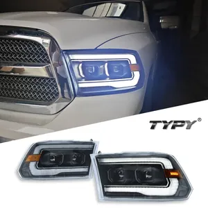 Faro Delantero para Dodge RAM 1500 2009-2018, Actualización Modificada a Nuevo Kit de Faros LED con Señal de Giro Dinámica DRL para Vehículo - Product Image 1