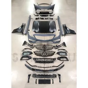 Kit de carrocería para Mercedes Benz W205 Clase C, caja de cartón de plástico, parachoques delantero deportivo rojo Q50, Mercedes Benz Amg Gt, 1 Juego, CN;JIA