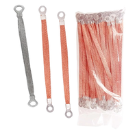Fil de mise à la terre tressé en cuivre personnalisé avec cosses 4m ㎡ Bride de cuivre Fil de raccordement électrostatique