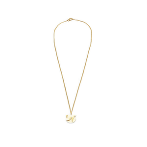 Collana con ciondolo a forma di lettera N in acciaio inossidabile placcato oro, catena minimalista per donna, da indossare tutti i giorni, idea regalo. - Product Image 1